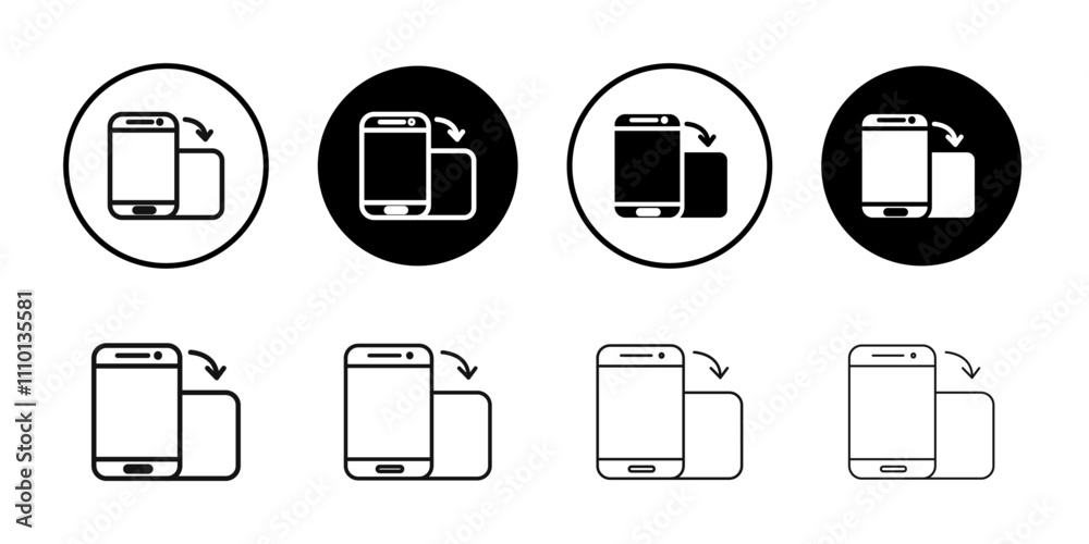 rotate phone icon Symbol mark in filled style rotate phone icon Symbol mark in filled style