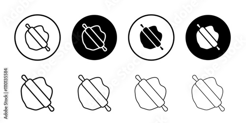 Rolling pin icon Symbol mark in filled style