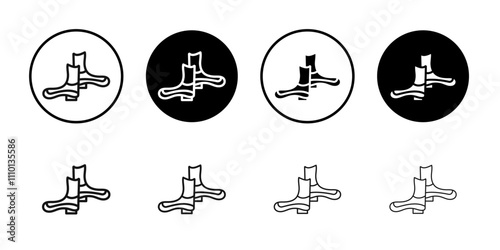 rubber boots icon Symbol mark in filled style