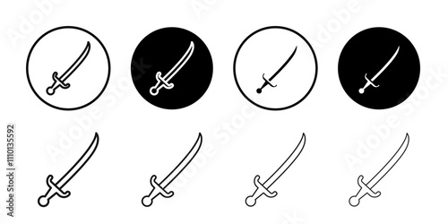 sabre icon Symbol mark in filled style