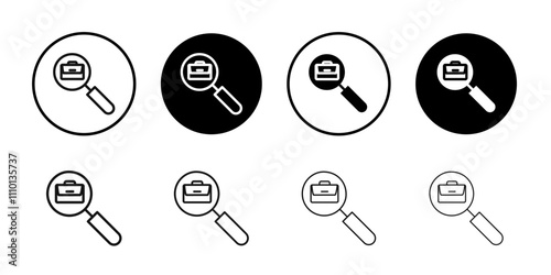 Search for job icon Symbol mark in filled style