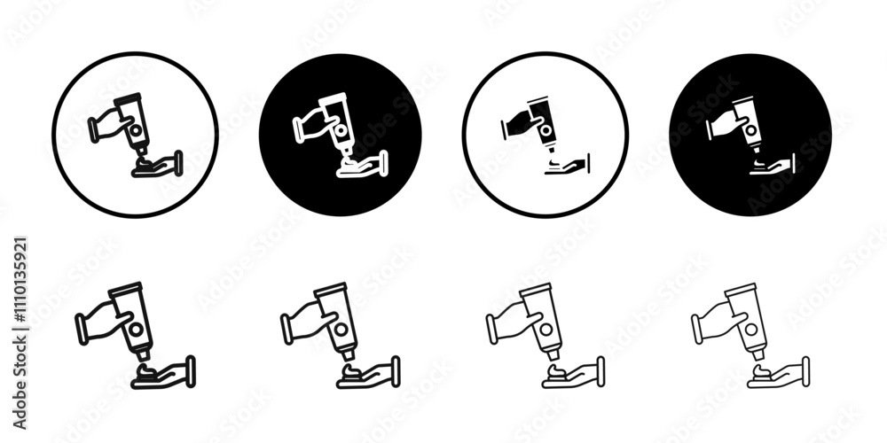 squeeze cream tube icon Symbol mark in filled style squeeze cream tube icon Symbol mark in filled style