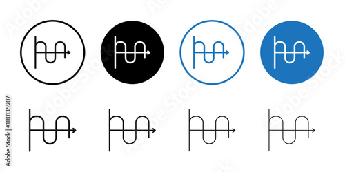 sinusoid icon Symbol mark in filled style photo