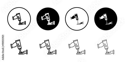 squeeze cream tube icon Symbol mark in filled style