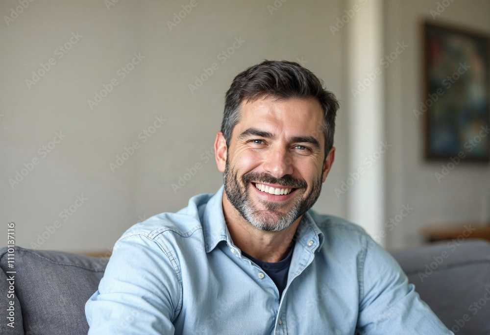 A man is smiling in the office A man is smiling in the office
