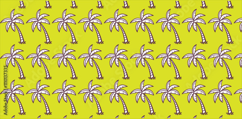 Seamless pattern with palm tree. Vector background for web or the Texture of trees for printing on fabric vector