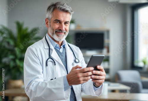 doctor talking on cell phone