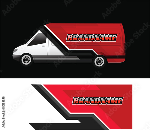 vector design decal livery background car body van