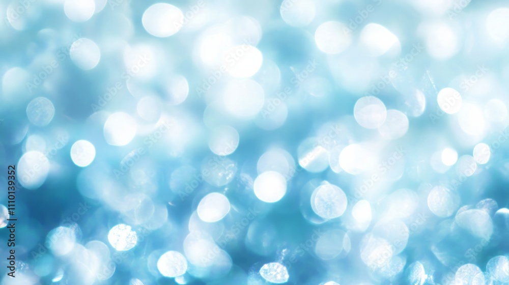 Abstract bokeh effect with soft circles of light in cool blue tones, blurred and dreamy Abstract bokeh effect with soft circles of light in cool blue tones, blurred and dreamy