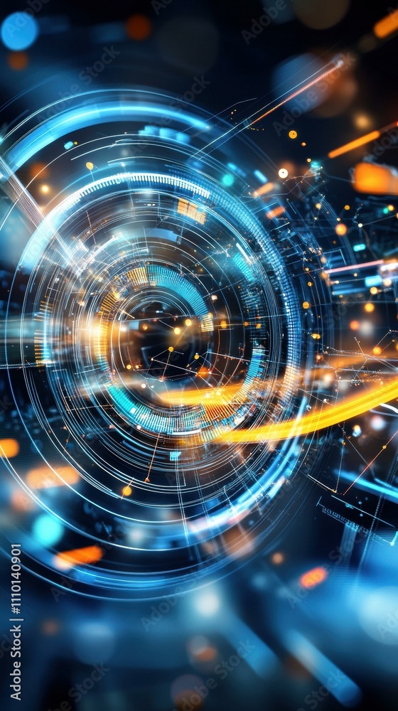 Obraz premium Abstract digital technology background. AI.