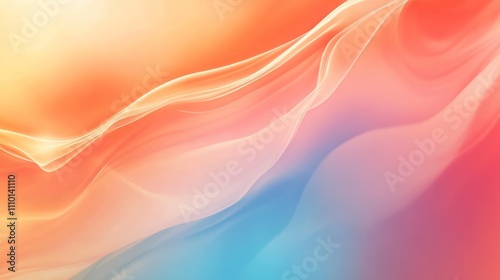 Abstract gradient with warm orange and cool blue tones blending smoothly