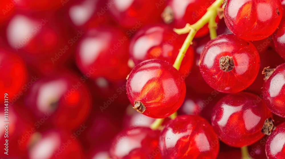 Detailed close-up of freshly picked red currants. Detailed close-up of freshly picked red currants.