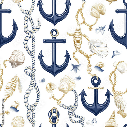 seamless nautical pattern