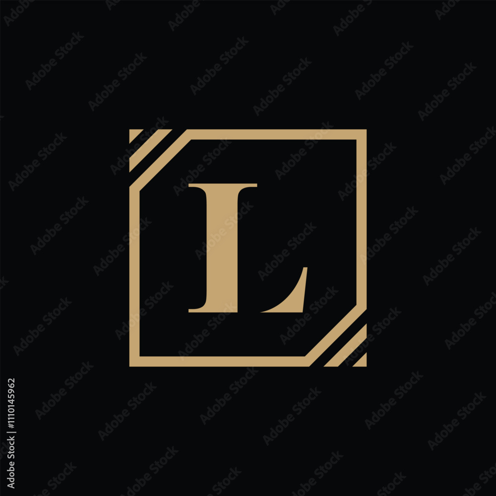 letter L serif luxury logo design, elegant graphic vector icon letter L serif luxury logo design, elegant graphic vector icon