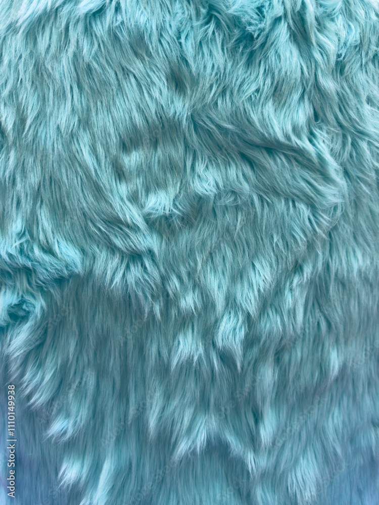 A blue fur with a lot of hair on it A blue fur with a lot of hair on it