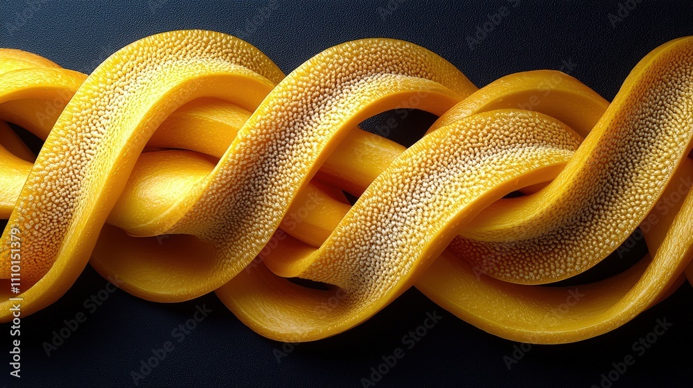 Obraz premium Twisted abstract yellow texture with organic patterns and bold design elements