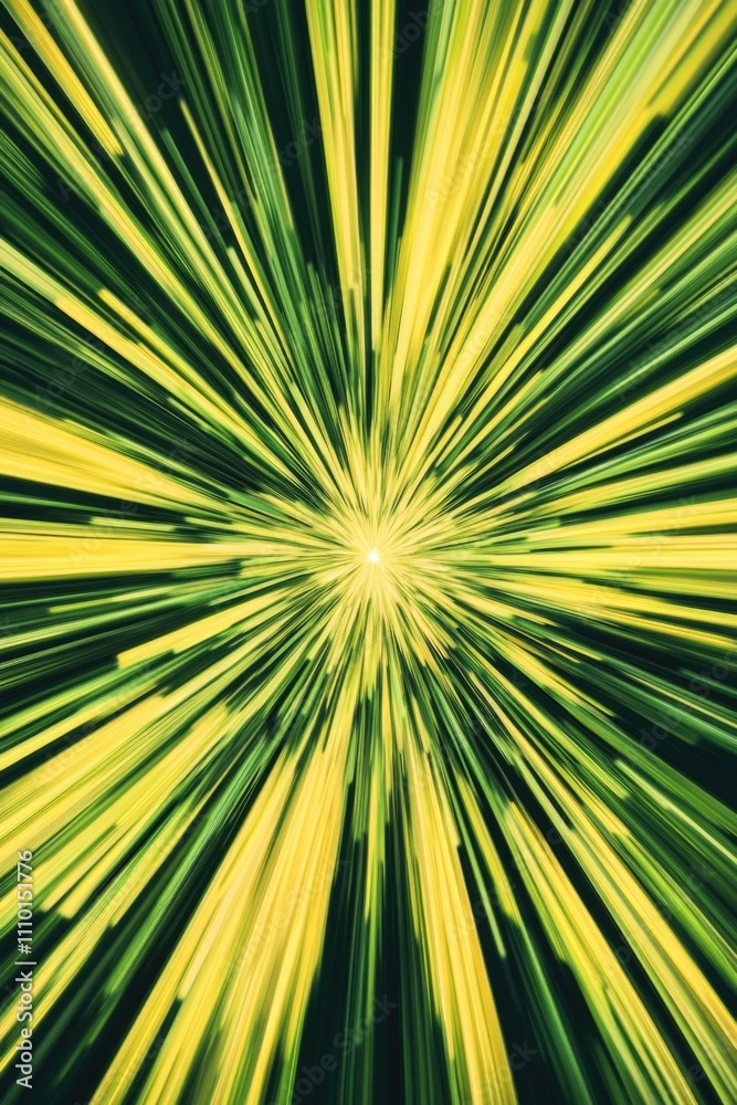 Obraz premium Green and Yellow Starburst