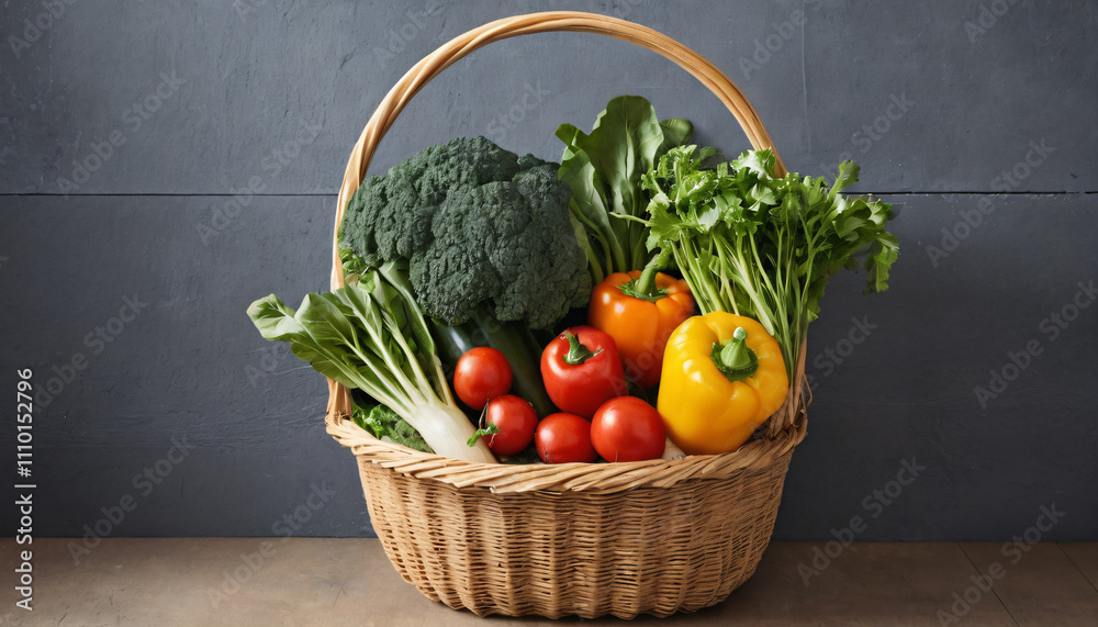 vegetables in a basket vegetables in a basket