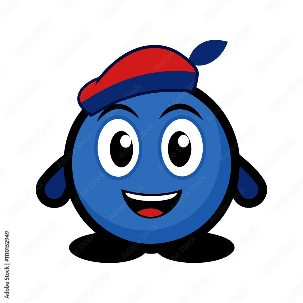 Obraz premium Blueberry mascot vector illustration 2