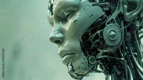 The malevolent artificial intelligence controlling humanity, copy space