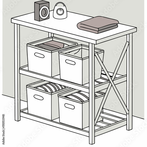 Domestic kitchen appliance illustration shows a steel gas stove and electric oven for home cooking