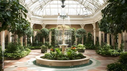 Wallpaper Mural Lush Indoor Atrium Filled with Verdant Foliage and Natural Light Torontodigital.ca