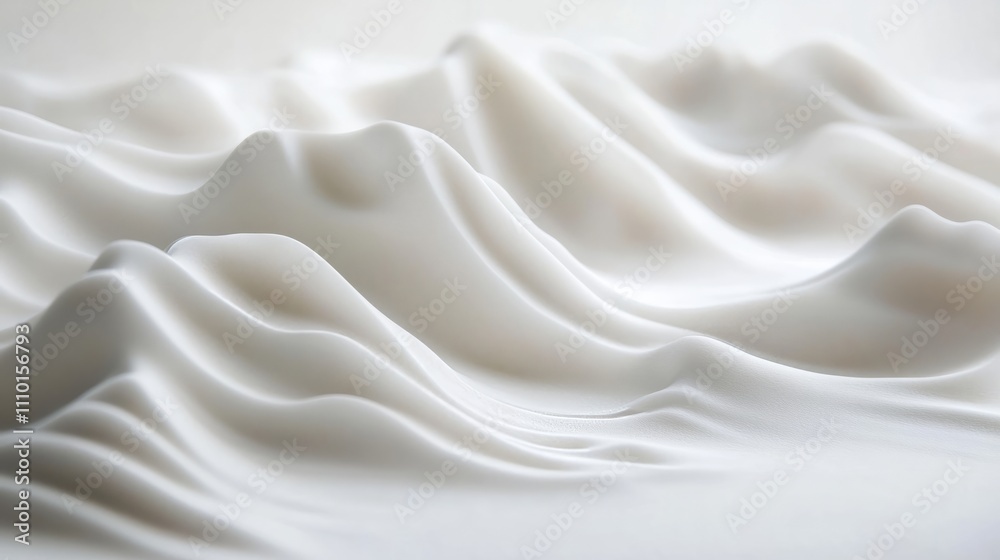 Minimalist abstract white waves forming a soft ripple effect on a clean white surface Minimalist abstract white waves forming a soft ripple effect on a clean white surface