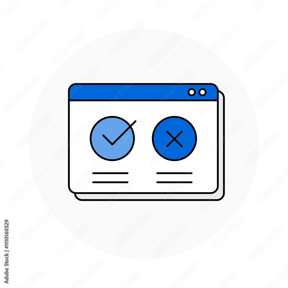 Text & Fix – Webpage with Check and Cross Representing Review and Debugging Text & Fix – Webpage with Check and Cross Representing Review and Debugging