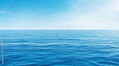 Wallpaper Mural The ocean is calm and clear, with a bright blue sky above Torontodigital.ca