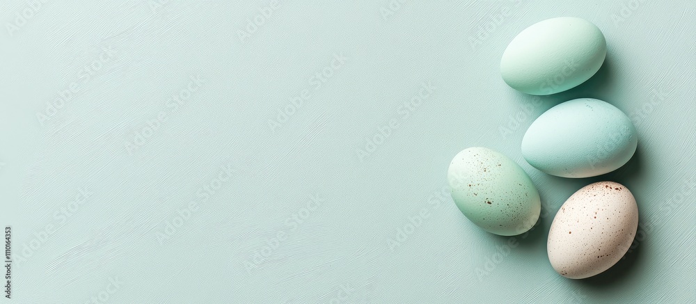 Easter postcard design featuring pastel colored eggs arranged on a soft neutral background for seasonal greetings and celebrations. Easter postcard design featuring pastel colored eggs arranged on a soft neutral background for seasonal greetings and celebrations.