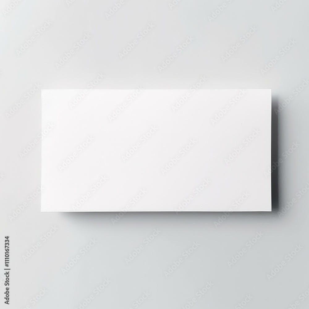 Blank white rectangular paper mockup.