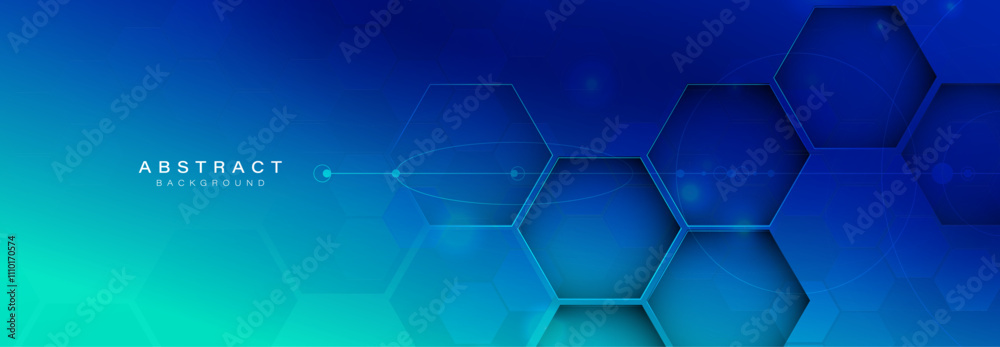 Blue Hexagonal Abstract Background Design Blue Hexagonal Abstract Background Design