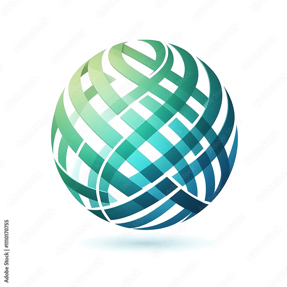 Abstract globe design with intertwining lines. Abstract globe design with intertwining lines.