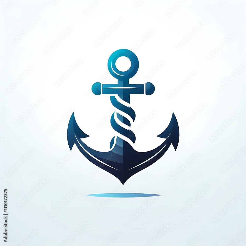 A stylized anchor design with a modern twist. A stylized anchor design with a modern twist.