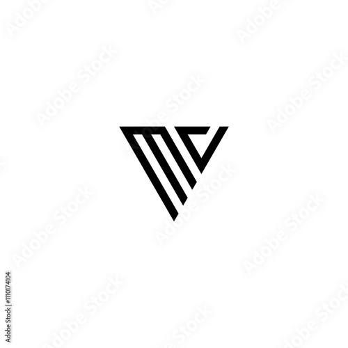 mv letter vector logo abstract