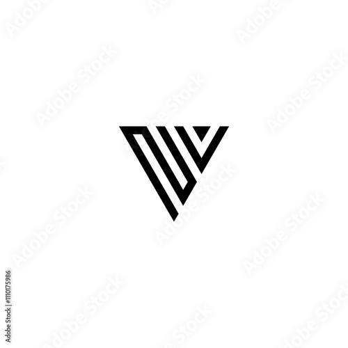nv letter vector logo abstract