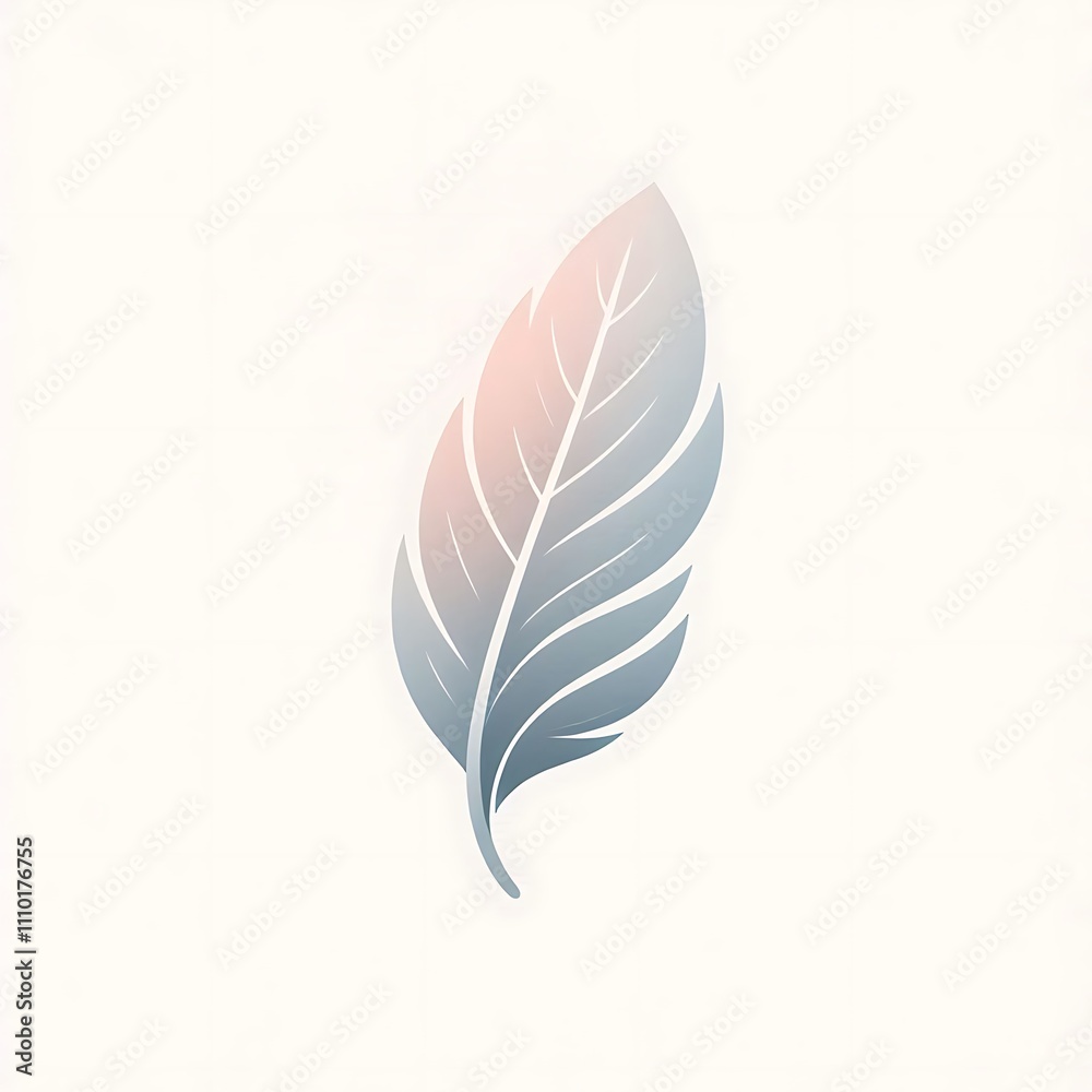 A stylized feather illustration in soft colors. A stylized feather illustration in soft colors.
