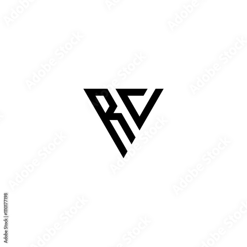 rv letter vector logo abstract
