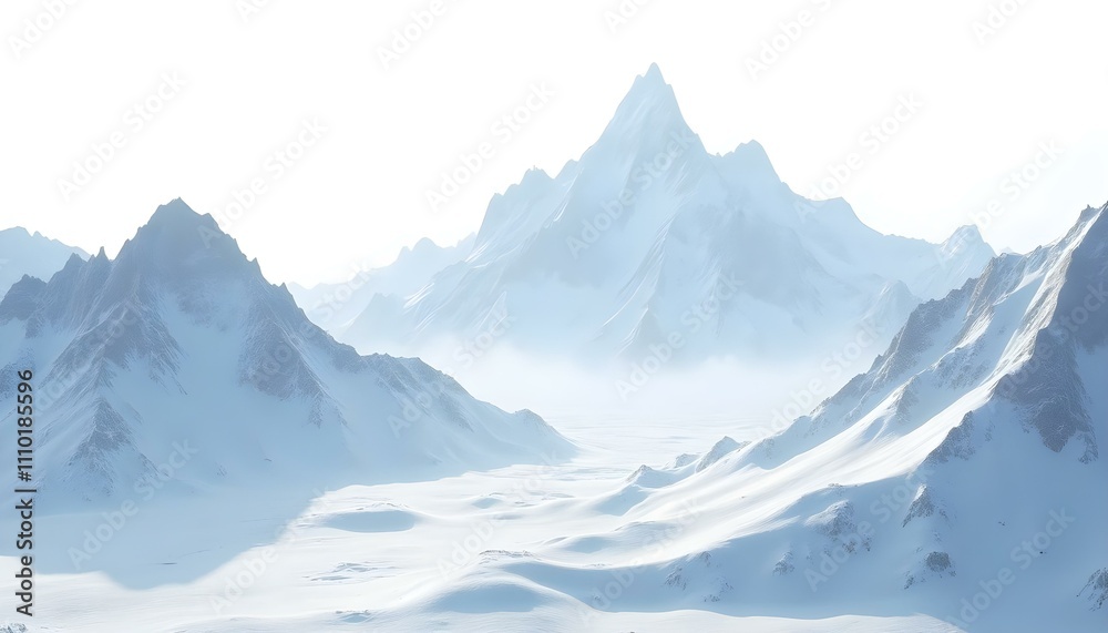 Obraz premium landscape with snow and clouds