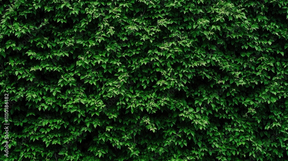 Lush green wall of dense foliage creating a vibrant natural backdrop ideal for interior design or environmental themes Lush green wall of dense foliage creating a vibrant natural backdrop ideal for interior design or environmental themes