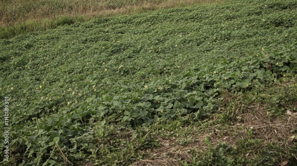 Ripening soybean field with lush green foliage under natural sunlight showcasing agricultural landscape and farming productivity. Ripening soybean field with lush green foliage under natural sunlight showcasing agricultural landscape and farming productivity.
