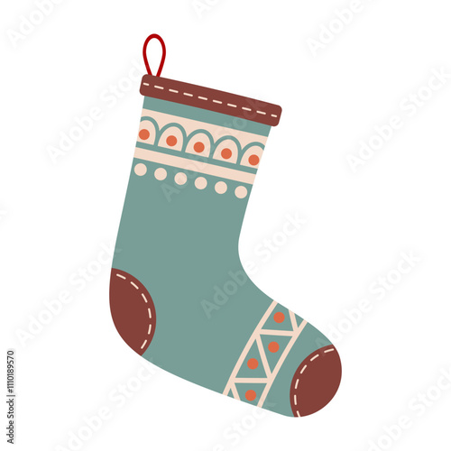Christmas-themed decorative stockings with festive patterns