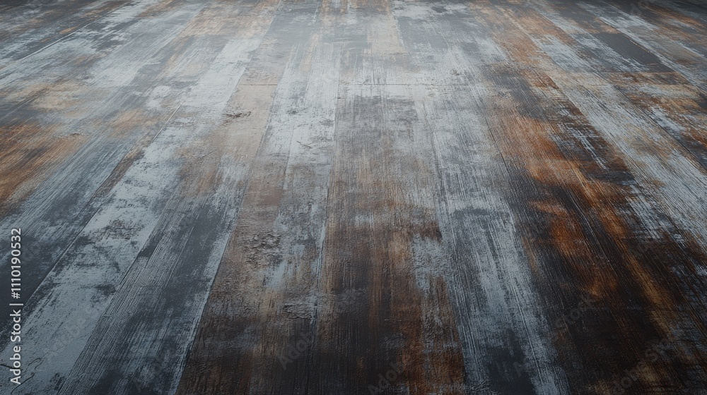 Fototapeta premium Industrial textured vinyl flooring with a weathered, rustic appearance and subtle woven carpet pattern for interior design projects