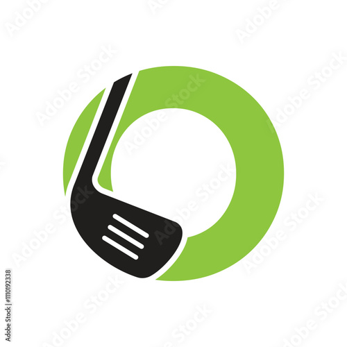 Letter O Hockey Logo. Field Hockey Logo Concept With Hockey Stick Symbol