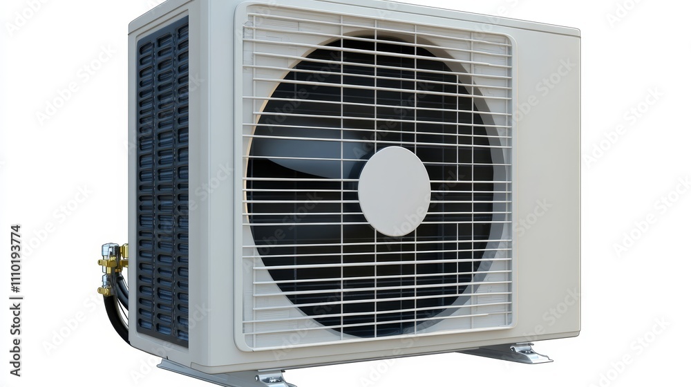 A white air conditioner with a fan on top A white air conditioner with a fan on top