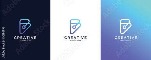 innovation technology vector logo design inspiration, 