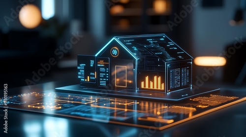 Ai powered financial, Futuristic AI-Powered Mortgage Dashboard with Sleek and Minimalist Design Showcasing Advanced Data Visualization and Real-Time Analytics for Home Financing Solutions