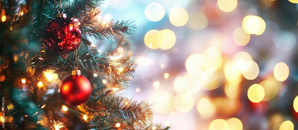 Sparkling Christmas fireworks creating a festive atmosphere against a blurred bokeh background with colorful lights and holiday decorations Sparkling Christmas fireworks creating a festive atmosphere against a blurred bokeh background with colorful lights and holiday decorations