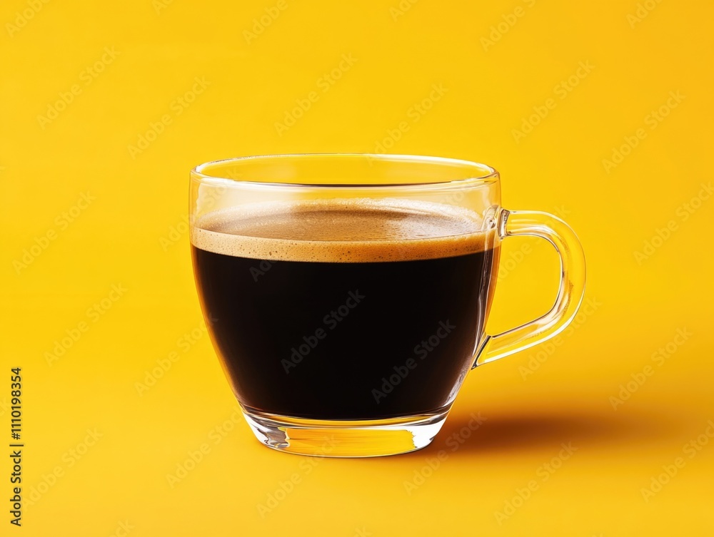Coffee on Yellow Background Coffee on Yellow Background