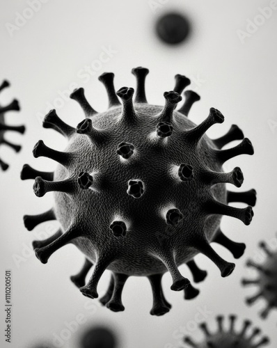 Microscopic view of a virus a threat to global health. photo